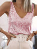 Sequin V-Neck Tank Top by Wild and Free Boutique