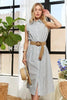 New Striped Button Down Sleeveless Midi Dress For Women – Classic, Elegant, Stylish, Chic, Timeless Striped Midi Dress For Any Occasion by Stevvex