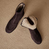 Women’s Fleece-Lined Ankle Boots – Round Toe Low Heel Winter Boots by FitiqueFit