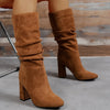 European & American Slip-On High Heel Fashion Boots – Women’s Elegant Booties by FitiqueFit