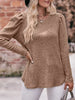 Ribbed Knit Puff Sleeve T-Shirt by Simply Love