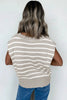 Parchment Side Slits Crewneck Short Sleeve Sweater Tee by Wild and Free Boutique