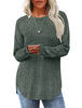 Casual Ribbed Knit Long Sleeve T-Shirt by Simply Love
