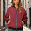 Minimalist Color-Block Stand-Collar Zip Jacket by FitiqueFit