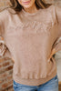 High-rise saved by grace Letter Embroidery Mineral Wash Loose Sweatshirt by Wild and Free Boutique