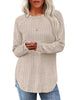 Casual Ribbed Knit Long Sleeve T-Shirt by Simply Love