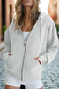 Women’s Zip Up Crop Sweatshirt – Fleece Lined Casual Hoodie by FitiqueFit