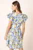 New Summer Floral V-Neck Cap Sleeve Mini Dress For Women – Charming Floral Print Mini Dress with V-Neckline and Cap Sleeves by Stevvex