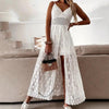 Women's Elegant Lace V-Neck Sleeveless Jumpsuit by FitiqueFit