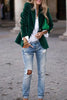 One-Button Lapel Collar Long Sleeve Blazer for Women by FitiqueFit