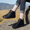 Women’s Genuine Leather Soft-Soled Flat Ankle Boots by FitiqueFit