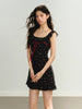 Women’s Sleeveless Floral Suspender Skirt by FitiqueFit