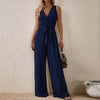 Women's Strap High-Waist Sleeveless Jumpsuit – Ice Silk Casual Wide-Leg by FitiqueFit