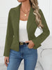Women's Slim Fit Solid Color Blazer – French Style Long Sleeve Jacket by FitiqueFit