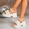 Thick Sole Open Toe Buckle Strap Sandals – Beach Fairy Style by FitiqueFit