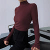 Women’s Tight Fit Crew Neck Knitted Top – Slim Sweater by FitiqueFit