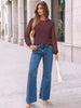 Lace Sleeve Crew Neck T-Shirt by Simply Love