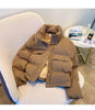 Women's Fashion Retro Stand Collar Short Down Jacket