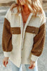 Women Cute Sherpa Jacket with Button Closure and Collared Neck in Elegant Retro Style by Stevvex