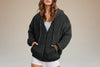Long Zip-Up Hoodie – Soft Cotton Velvet, Oversized Fit by FitiqueFit