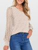 Lace Sleeve V-Neck T-Shirt by Simply Love