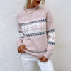 Women’s Snowflake Pullover Sweater — Cozy Winter Knit Top by FitiqueFit