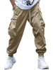 Men’s Multi‑Pocket Drawstring Cargo Pants by FitiqueFit
