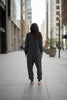 Women’s V-Neck Long Sleeve Solid Color Loose Jumpsuit With Two Side Pockets by FitiqueFit
