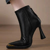 Women’s Pointed-Toe Chunky-Heel Side-Zip Boots by FitiqueFit