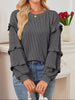 Ruffled Long Sleeve Knit T-Shirt by Simply Love