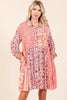 New Summer Floral Tie Waist Flutter Sleeve Tiered Dress – Feminine, Elegant, Cheerful, Bohemian Chic, Flowy & Graceful, Lightweight Rayon-Linen Blend Dress by Stevvex