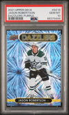 Graded 2021 Upper Deck Jason Robertson #DZ16 Dazzlers Purple Hockey Card PSA 10 Gem Mint