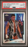 Graded 2014 Topps Chrome WWE Cody Rhodes #62 Refractor Wrestling Card PSA 10 Gem Mint
