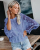 Women’s Lace Trim Top Short Sleeve Batwing Shirt by FitiqueFit