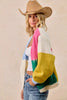 BiBi Color Block Open Front Sweater Cardigan by FitiqueFit