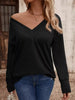V-Neck Long Sleeve T-Shirt by Simply Love