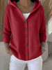 Women’s Button-Down Hoodie Cardigan Sweater Coat by FitiqueFit