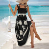 Women’s Wide-Strap Printed Maxi Dress by FitiqueFit