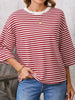 Striped Back Bow Tie T-Shirt by Simply Love