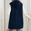 Women's Textured Sleeveless Hooded Vest by FitiqueFit