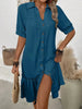 Women's Puff Sleeve Ruffled Hem Mini Dress – Solid Color by FitiqueFit