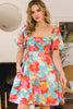 Printed New Summer Lady Smocked Puff Sleeve Mini Dress - Chic & Playful Dress For Girls with Ruffled Details and Feminine Fit by Stevvex