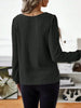 Ribbed Knit Long Sleeve T-Shirt by Simply Love