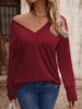 V-Neck Long Sleeve T-Shirt by Simply Love
