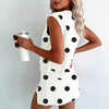 Women's Polka-Dot Sleeveless Tank Top & Shorts Two-Piece Set by FitiqueFit