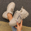 Women’s Lace‑Up Side‑Zipper Sports Sneakers by FitiqueFit