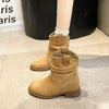 Women’s Suede Chunky Heel Slimming Ankle Boots by FitiqueFit