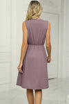 Pocketed V-Neck Wide Strap Dress