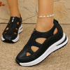Women's Chunky Sole Closed-Toe Sandals – Soft Sole Velcro Strap by FitiqueFit
