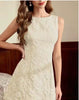 Women's Jacquard Sleeveless Midi Dress – Slim Fit French Minimalist Style by FitiqueFit